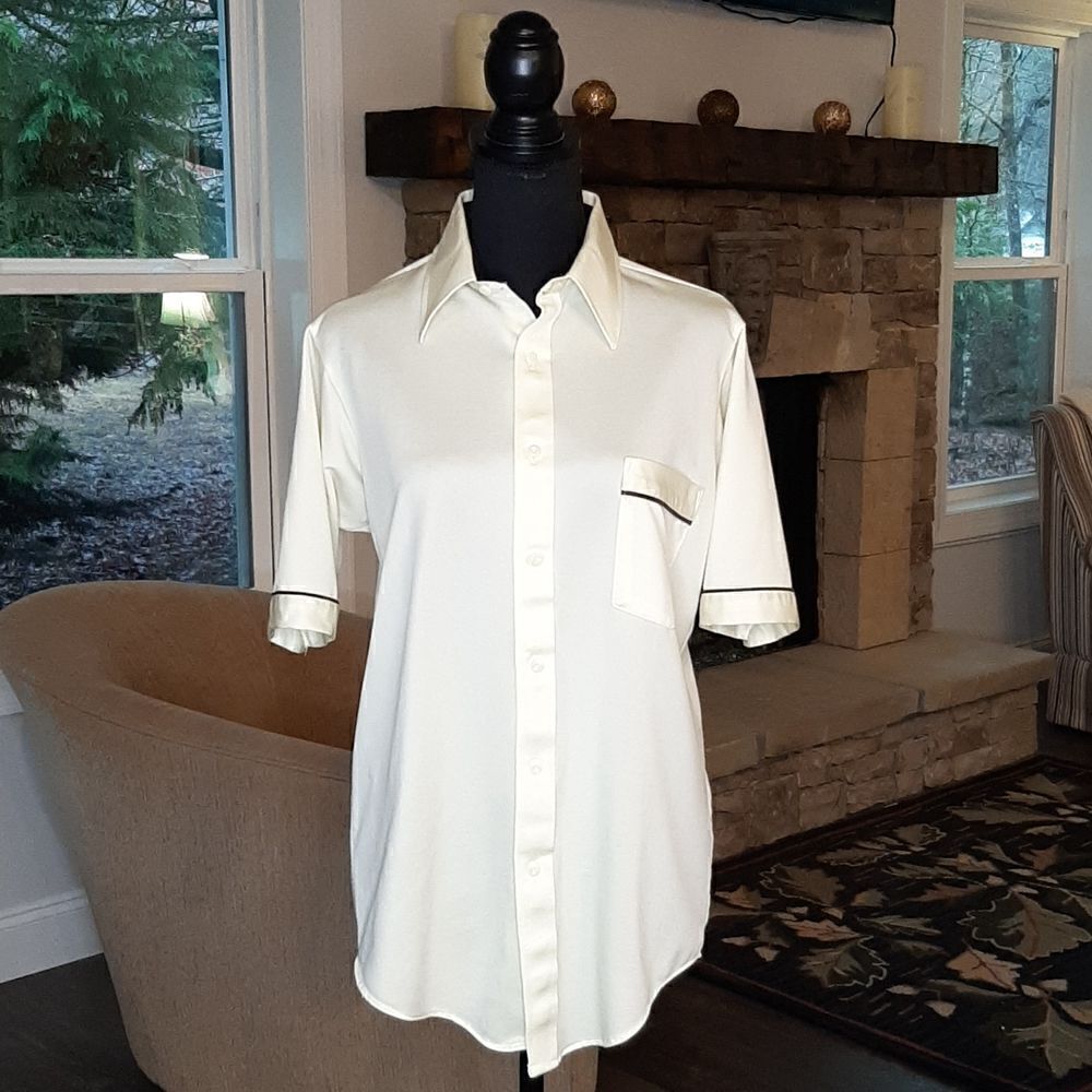 Van Heusen ActiveΒ Van-Flex /36 Yellow with BrownβAccentsβButtonβDownβShirt